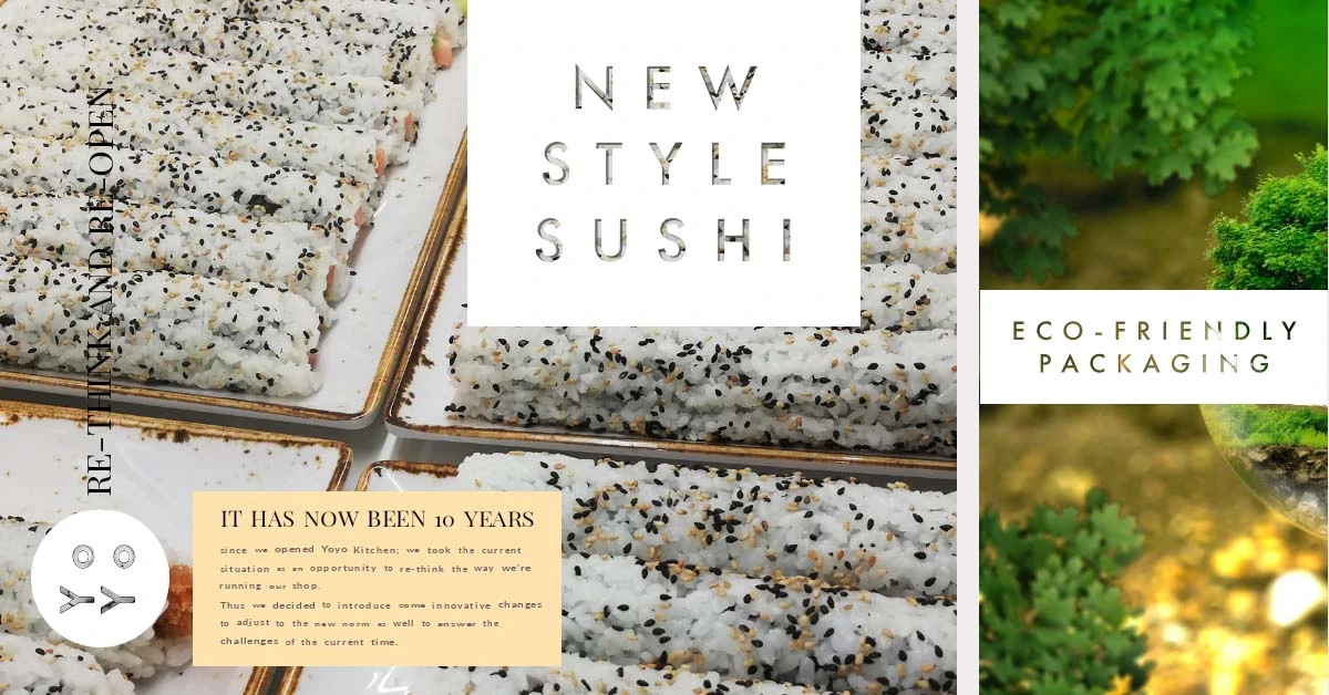 New Style Sushi and Eco-friendly packaging are here!