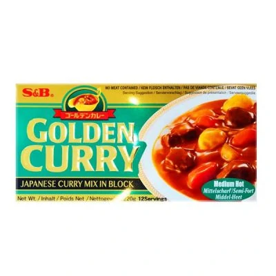 S&B Golden Curry Japanese Curry Mix in Block (Medium Hot)