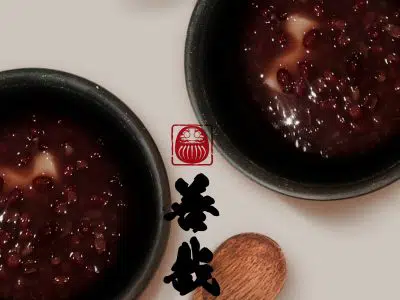 Zenzai red bean soup with mochi