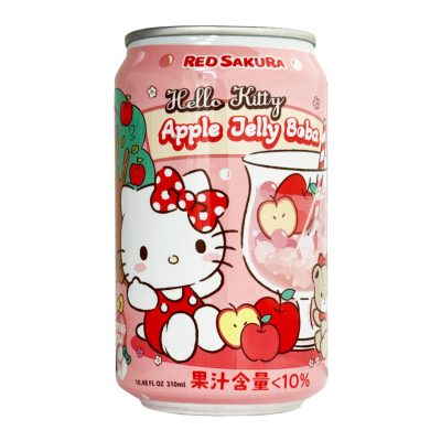 Hello Kitty Apple Jelly Boba Drink (Red Sakura)